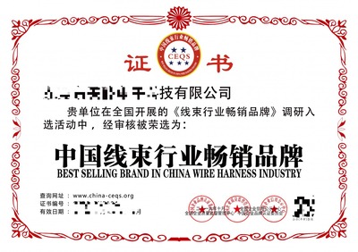 中國高新技術產品榮譽證書